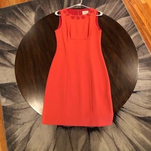 Kate Spade Vibrant Coral Midi Dress